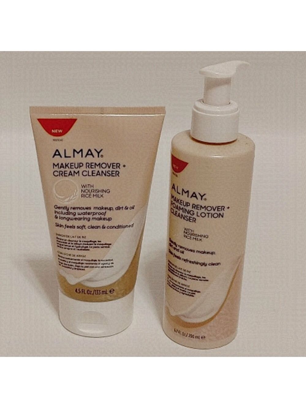 ALMAY SKIN CARE LOT of 2 MAKEUP REMOVER + CREAM CLEANSER + FOAMING CLEANSER BNIP